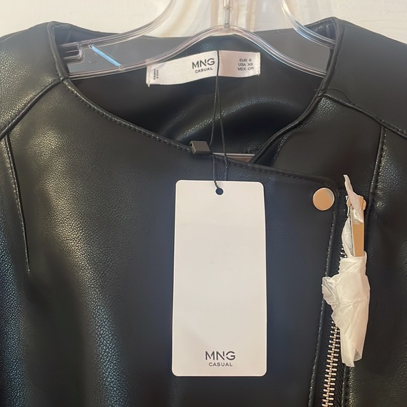 Black Faux Leather Moto Jacket - Picture 6 of 8